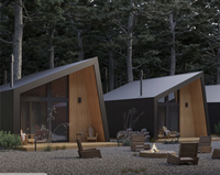 Casa Prefabricada Modular Moderna y Personalizada, Casa Contenedor de Lujo de 40 pies con Estructura de Acero, Villa Prefabricada de 2 Dormitorios, Casas Pequeñas