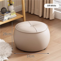 Offres à Durée Limitée : Repose-Pieds Ottoman Moderne en Cuir de Luxe, Doux et à Entrée Basse, Idéal pour Appartement et Salon