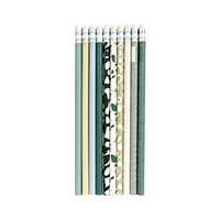 Lot de 10 crayons en graphite HB avec gomme blanche, en bois, esthétique minimaliste, pour étudiants, école, bureau, journalisation