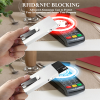 Dompet Magnetik Minimalis Apple Magsafe Anti-RFID dari Aluminium, Penjepit Uang untuk Pria/Wanita
