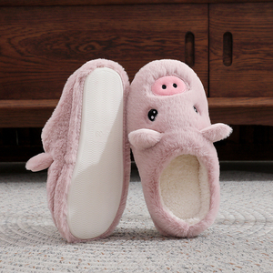 Chaussons d'intérieur chauds et silencieux <span class=keywords><strong>pour</strong></span> femme, style INS, en peluche douce, motif cochon de dessin animé, <span class=keywords><strong>pour</strong></span> l'hiver, fourniture directe usine - Product Image 3