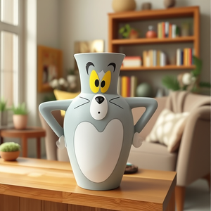 מודרני חמוד טום חתול אגרטל שרף עבודות יצירה סידור עבודה בעל עט לבית סלון הבית קישוט שולחן עבודה קישוט מתנה - Product Image 1