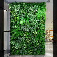 Mur Végétal Artificiel Décoratif d'Intérieur, Panneaux de Haie Verticale en Faux Buis, Feuillage Vert
