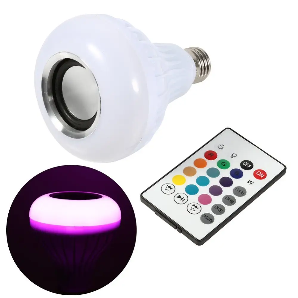 Light Bulb Wireless Speaker Bulb 6W RGB Bulb LED Lamp With Remote Control Smart For Home Spotlight Music Lamp