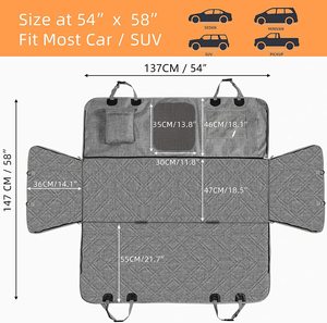 Alfombrilla de Viaje Multifuncional Impermeable y Ecológica para Mascotas, para el Asiento Trasero del Coche, Fácil de Lavar, Material Oxford, Fundas para Asientos de Perro - Product Image 6
