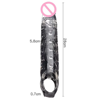 Funda de Pene Enorme de TPE Suave de 28 cm, Extensor de Pene, Condón Reutilizable, Juguetes Sexuales para Adultos, Parejas, Hombres, Impermeable