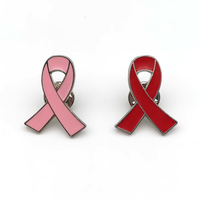 Pins de Solapa Personalizados con Cinta Roja, Broches de Aleación de Esmalte Duro para Concientización sobre VIH/SIDA y Cáncer de Mama, Ideales como Regalo para Niños o Bodas