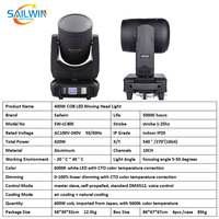 Sailwin SW-LC400 400W 4-en-1 : Lumière de surface COB, Blinder COB, Moving Head COB, Stroboscope LED – Idéal pour Scène, Bar, DJ, Fête