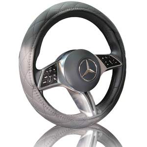 ที่หุ้มพวงมาลัยรถยนต์หนังกันลื่นสไตล์สปอร์ตขนาด37-39ซม. หุ้มพวงมาลัยรถยนต์ทำจากวัสดุ PU - Product Image 1