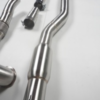 JIA JUN Audi S3 2.0T 304 Acier inoxydable soudé TIG Joint de soudure doré Performance Downpipe Catalyseur à trois voies Échappement