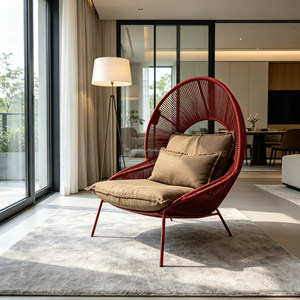 Vente chaude usine : Fauteuil inclinable moderne en rotin tressé pour intérieur et extérieur, idéal pour <span class=keywords><strong>jardin</strong></span>, balcon, terrasse et cour. - Product Image 5