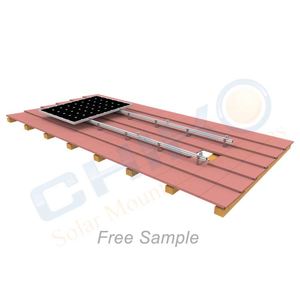 Système de fixation solaire en acier inoxydable certifié CE pour tuiles de toit, compatible avec les panneaux solaires photovoltaïques en silicium polycristallin pour la maison - Product Image 2