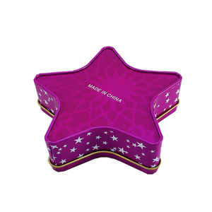 Irregularly Shaped Offset Printed 4-Color CMYK Star Shape Tinplate Cake Biscuit Holiday Guangdong Origin Metal Gift <strong>Tin</strong> I315 - Product Image 5