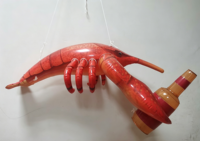 Homard Gonflable Géant avec Bouteille, Modèle de Fruits de Mer en PVC, Décoration Suspendue pour Bar, Restaurant, Fête