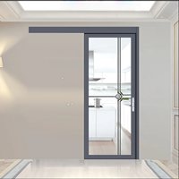 Porte coulissante en aluminium avec double vitrage et isolation thermique pour balcon et salon