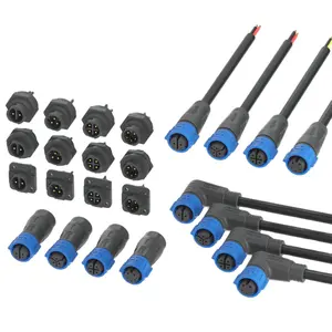 Customized Power Cable Connection IP67 Waterproof Electric Wire Connector 2pin