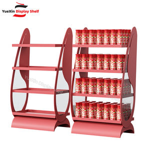 Estante de Exhibición de Bebidas de Alambre al por Mayor de Fábrica, Estante de Almacenamiento de Productos para Supermercados, Estante para Bebidas Hecho de Acero y Madera - Product Image 1