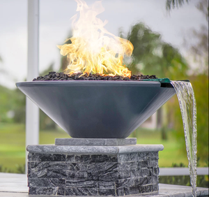 Outdoor Firepit With Water Feature Pool <b>Fire</b> <b>Pits</b> Swimming Pool <b>Fire</b> Bowl - Product Image 5