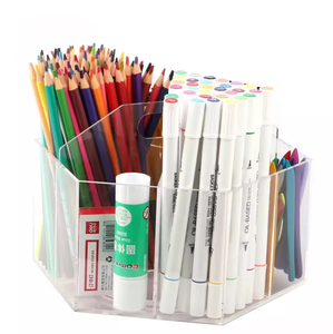 360-degree <strong>Rotating</strong> Acrylic Pen Organizer Desktop Stationery Organizer Acrylic Pen Holder - Product Image 6