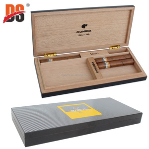 DS Flip Storage Photo Album Piano Paint Cedar Cigar Humidor Square Wooden Elegant Gift Wood Box
