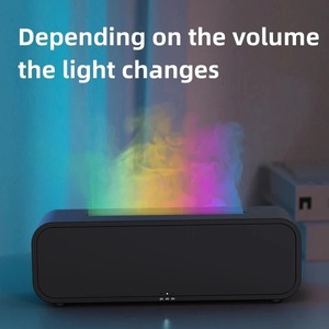 Simulated <b>Flame</b> Diffuser Aromatherapy 7color <b>Light</b> Mute Anhydrous Power Off Protection Fast Humidification Can Add Essential Oil - Product Image 2