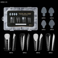 288 Pièces/Boîte – Moule Double Forme Souple en Acrylique Français pour Extension d'Ongles – Embouts en Silicone