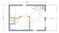 Kits de cabanes de petite taille pour camping-cars et stations de villégiature, 1 chambre