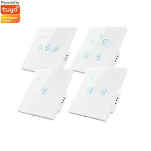 RSH Tuya WiFi Interruptor Inteligente UE REINO UNIDO EUA Alexa Google Casa Toque De Vidro Temperado Sem Fio Interruptores de Parede Remotos 1 2 3 4 Gang