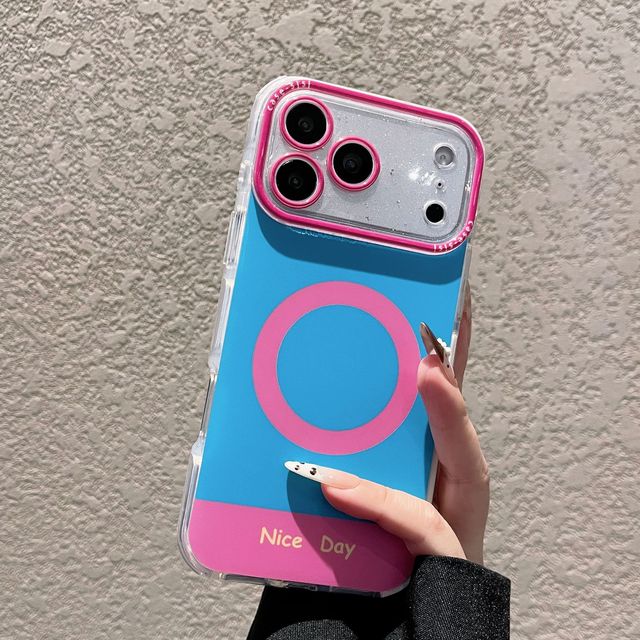 Aesthetic Pastel Summer Fresh Contrast Back Cover for iPhone 16 15 14 13 12 11 Pro Max Magnetic Case