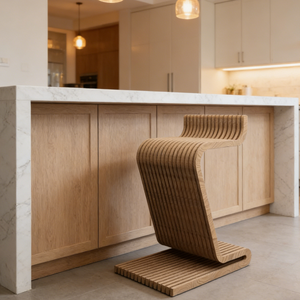 Tabouret de bar en bois fait main ML-BC01, durable et écologique, pour la maison, les restaurants et les hôtels. - Product Image 1