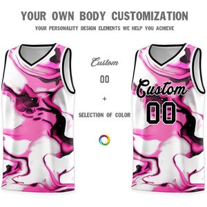Camiseta de Baloncesto Personalizada Sublimada con Cuello en V, Transpirable, Unisex, para Adultos, con Nombre y Número Personalizados - Product Image 3