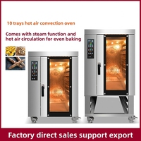 Four à convection électrique et à gaz professionnel à grande capacité, 10 plateaux, multi-niveaux, pour la cuisson, les restaurants, les boulangeries