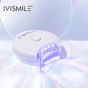 2024 IVISMILE Logo privé dent sans fil Rechargeable bleu lumière rouge <span class=keywords><strong>charge</strong></span> sans fil 32 Led blanchiment des dents lumière Led - Product Image 1
