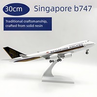 Modèle d'avion Boeing 747 à l'échelle 1:250, 30 cm, en résine, ornement statique solide, multi-style