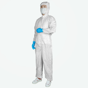 Traje de Protección Blanco con Rayas para Cuarto Limpio, Ropa Antiestática ESD para Electrónica, Óptica, Alimentos, Laboratorios Farmacéuticos - Product Image 4