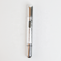 Atomiseur de parfum double extrémité en aluminium argenté de luxe, flacon de parfum à bille en verre de 10 ml, vaporisateur d'huile essentielle avec bille roulante