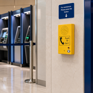 Borne téléphonique d'urgence murale pour la sécurité publique, idéale pour aéroports, métros, banques, écoles et espaces extérieurs - Product Image 4