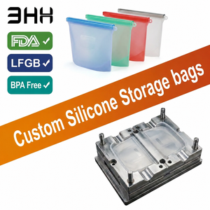 Bolsa de Almacenamiento de Alimentos de Silicona Personalizada OEM ODM, Libre de BPA, Reutilizable, a Prueba de Fugas, Apta para Congelador y Microondas, con Cierre Hermético - Product Image 1
