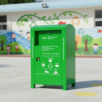 Bac de recyclage de vêtements en métal, personnalisé, écologique, pour usage communautaire extérieur, nouveau style, grande boîte de rangement pour vêtements