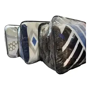 Manta Carla Depot Matrimonial King Size con Patrón Geométrico Reversible de Poliéster para Todas las Temporadas, Cubrecama Moderno - Product Image 6