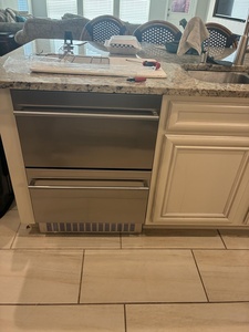 NE-359-12 145L Dual Temperature Under Counter <b>Drawer</b> Fridge for Home Bar Hotel Wine Beverage <b>Storage</b> Cabinet - Product Image 1
