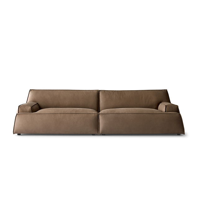 High-end Customize Minimalist Leisure Couch Sofa Set Luxury Genuine Leather Sofa for Reception Combination