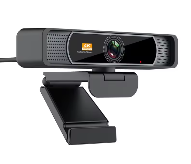 4K Ultra HD Auto Tracking Webcam Hampo 8MP 30fps 360 Degree Rotation Computer Camera with Microphone for PS5 Video Call
