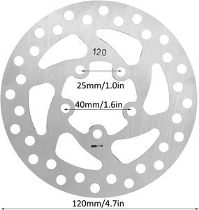 Rotor de frein <span class=keywords><strong>Niu</strong></span> Scooter <span class=keywords><strong>Kqi3</strong></span> Pro, rotor de frein 120mm Rotor de frein en acier inoxydable à 5 trous pour scooter électrique M365/PROPRO2 - Product Image 6
