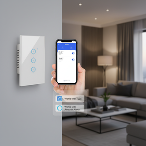 Igoto Smart Wifi Wall <b>Switch</b> Touch Glass With Alexa Google Assistant Tuya App <b>Control</b> 1 Gang Home <b>Lighting</b> <b>Remote</b> - Product Image 2