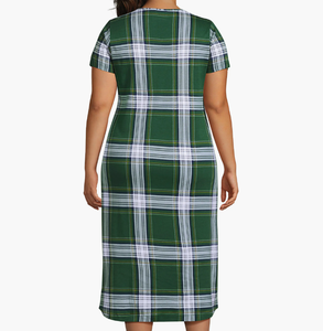 Camicia da <span class=keywords><strong>Notte</strong></span> Midi a Maniche Corte per Donna, Abito da <span class=keywords><strong>Notte</strong></span> Lavorato a Maglia con Stampa per Primavera Estate Autunno, Vestito da Casa Traspirante e Morbido - Product Image 4
