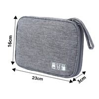 Sac de rangement multifonctionnel en tissu Oxford plat 300D, style cube moderne et minimaliste, avec compartiments pour câbles de données, pour bureau