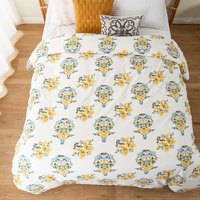 Literie de maison australienne Full Twin King Queen Size Lavé Lin Coton 3D Imprimé Paisley Design Ultra Doux Housse de Couette Ensemble Double