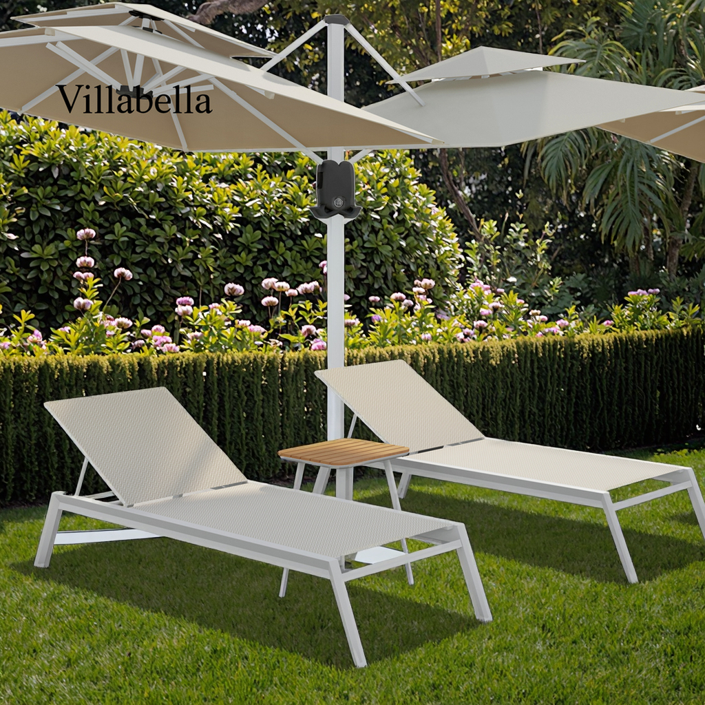 Hotel Pool Furniture Guangzhou Waterproof Sun Lounger All Weather Garden Furniture Outdoor Chaise Lounge