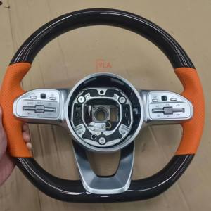 Volant en cuir et fibre de carbone personnalisé pour Benz <span class=keywords><strong>2022</strong></span> Nouveau CLS <span class=keywords><strong>GLE</strong></span> W213 W238 W205 W222 W463 W167 G63 Classe C C63 - Product Image 3